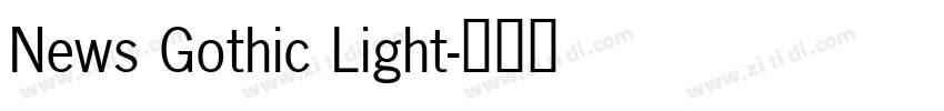 News Gothic Light字体转换